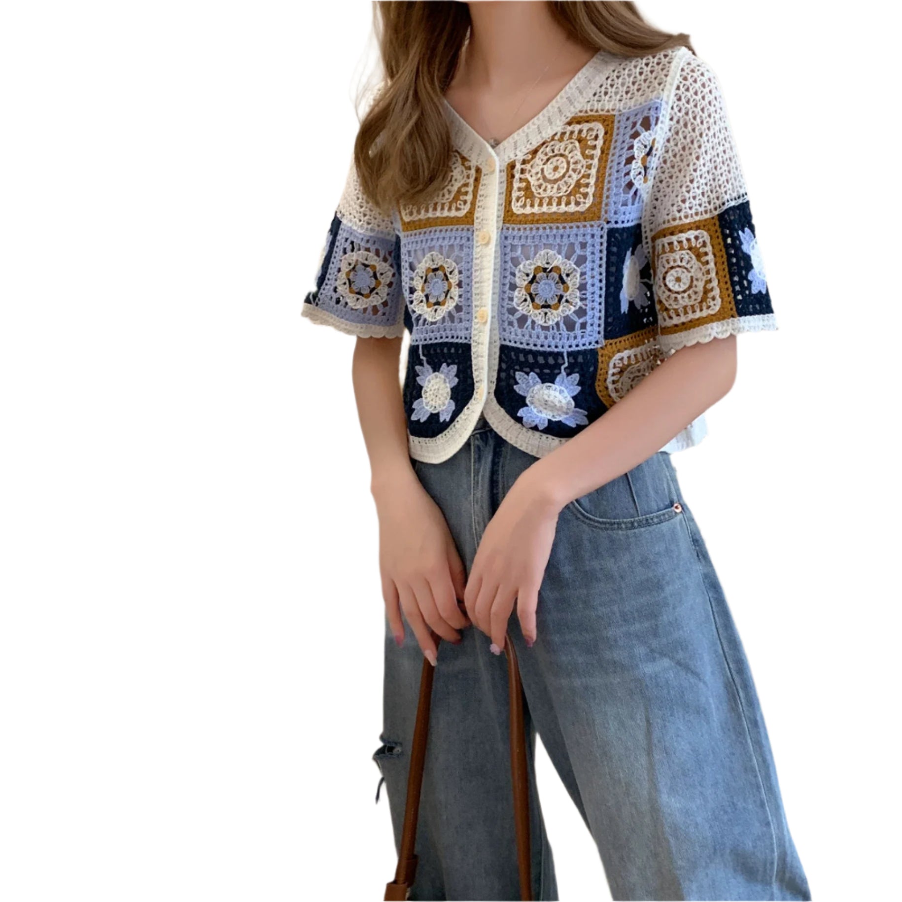  Crochet Knit Top 