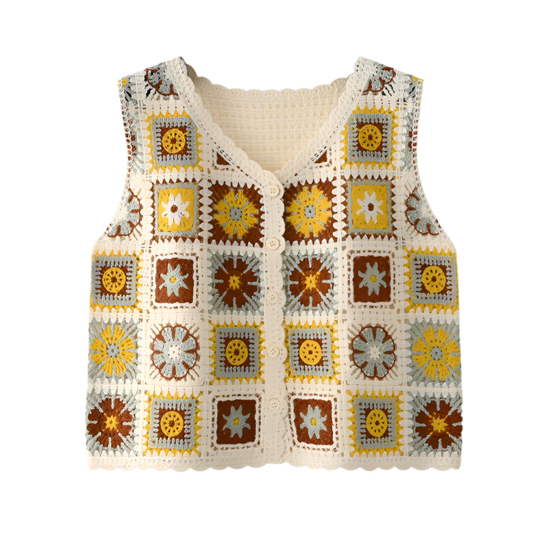 Floral Top Crochet Cardigan